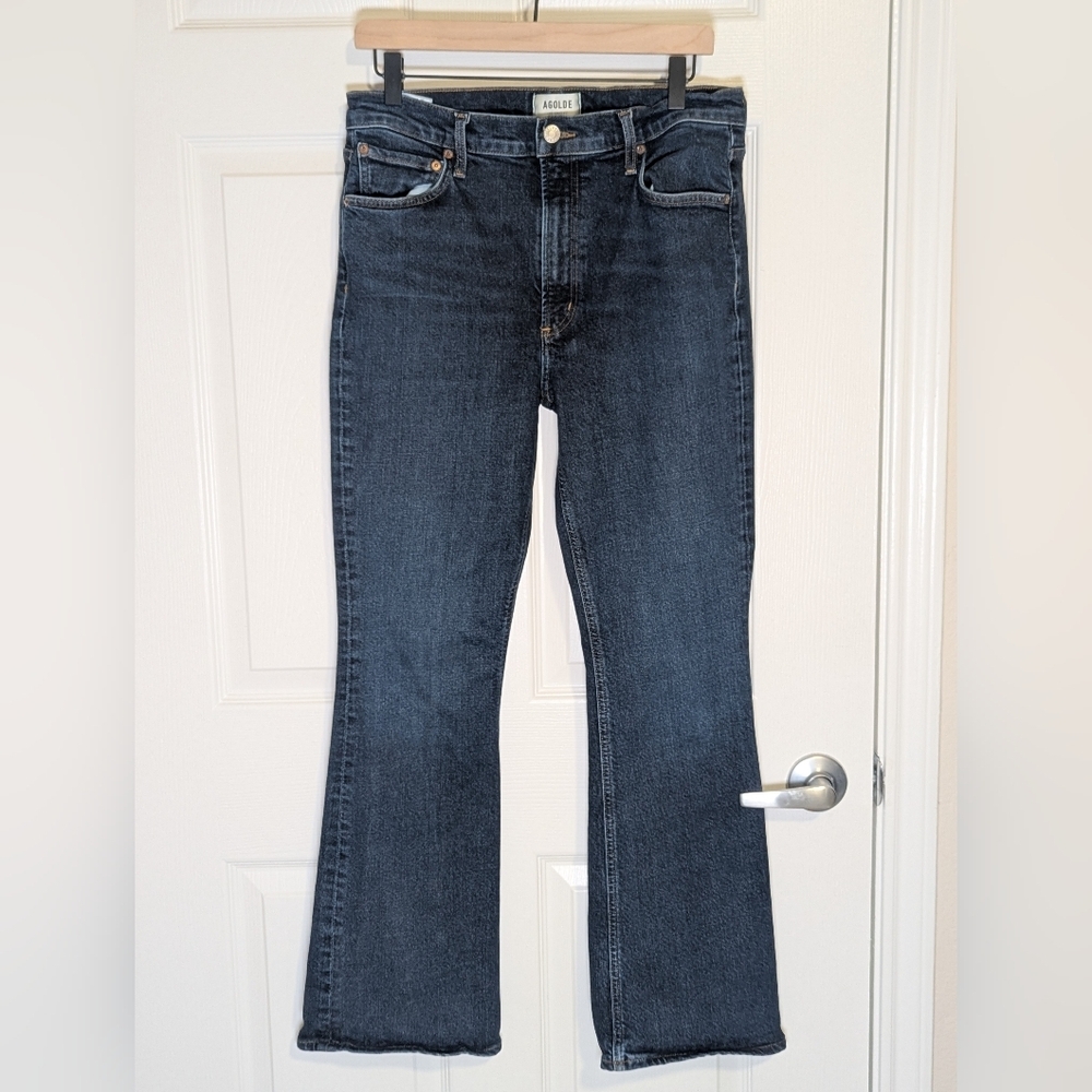 Agolde Nico High Rise Slim Straight Jeans Size 30 Medium Wash Bootcut